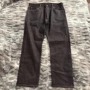 Levi's 501 Jeans Mens Size 38 x 34 Black STF - 100% Cotton Button Fly